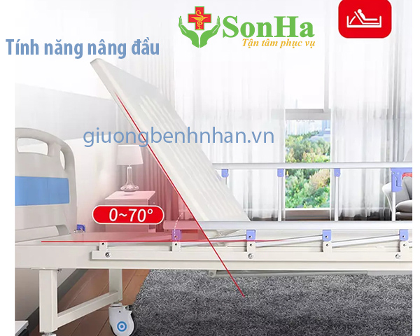 nâng đầy Giường Y Tế 1 Tay Quay Nakita NKM-B01